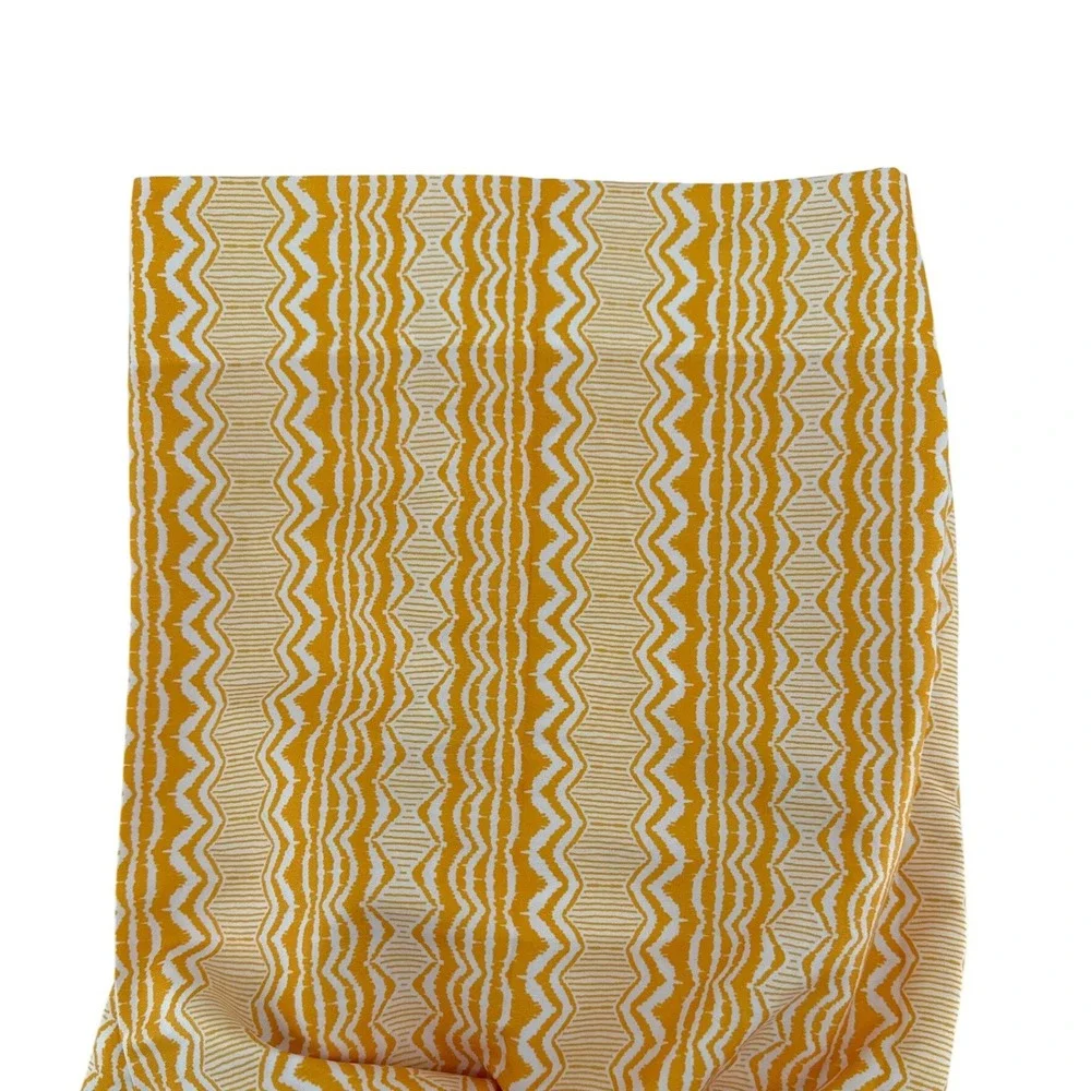 Ambesonne Yellow White Chevron 2-Panel Window Curtains 56x95 Rod Pocket